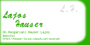 lajos hauser business card